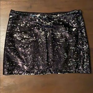Sequined mini skirt!